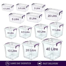 Food Storage Pantry Rectangular Box with Lid Container Fridge Meal Food Carrier 