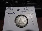 Canada 1961 -  10 Cent Dime Canadian Coin - 80% Silver - ASW 0.06 Oz