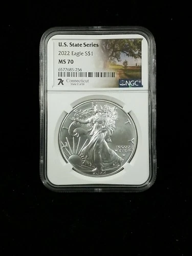 2022 Eagle S$1 NGC MS 70 U S STATE SERIES CONNECTICUT #7196