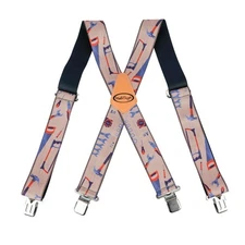 Men Solid Suspenders for Big and Tall Work Suspenders W/Heavy Duty Strong Cli...