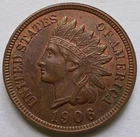 1906 Indian Head Cent BU, Better Grade RB Penny 1C coin