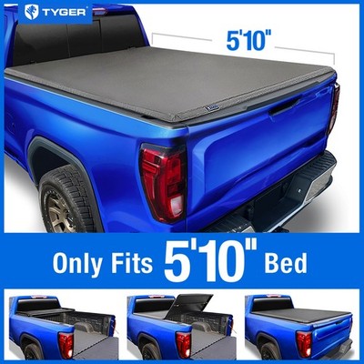 TYGER T3 Soft Tri-fold Tonneau Cover for 19-26 Silverado/Sierra 5'10'' Bed