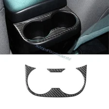 For Toyota Tacoma 2012-15 Rear Armrest Water Cup Holder Panel Real Carbon Fiber