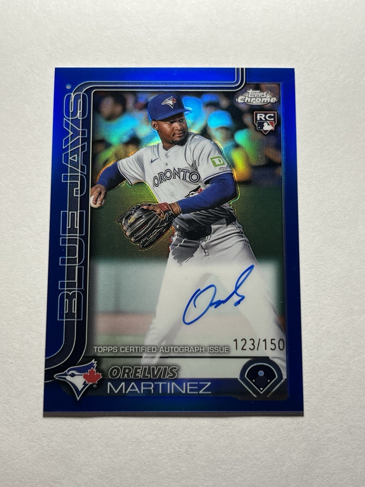 2025 Topps Chrome Auto Blue /150 #RA-OM Orelvis Martinez