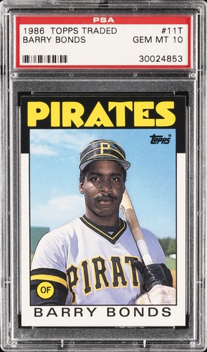 1986 TOPPS TRADED #11T BARRY BONDS ROOKIE RC PSA 10