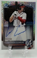 Conor Essenburg 2025 Bowman Draft Chrome 1st Bowman HTA Choice Auto /150! Braves