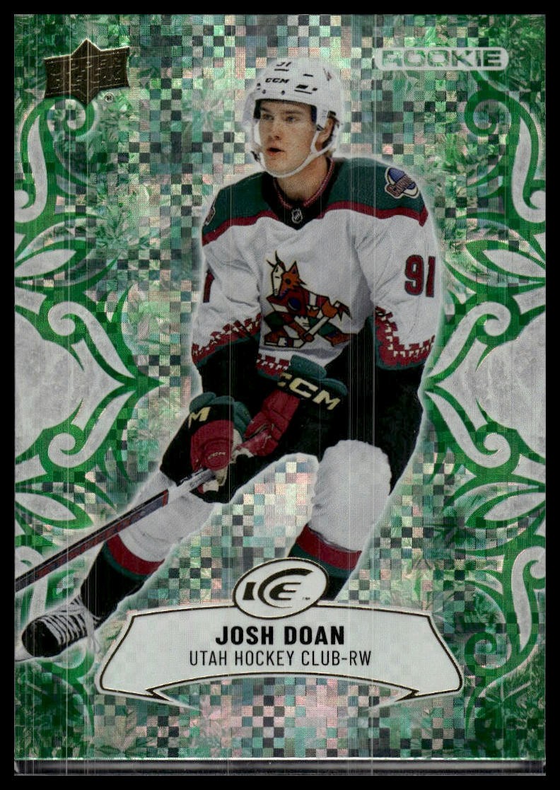 2024-25 Upper Deck Ice #140 Josh Doan Emerald Green RC