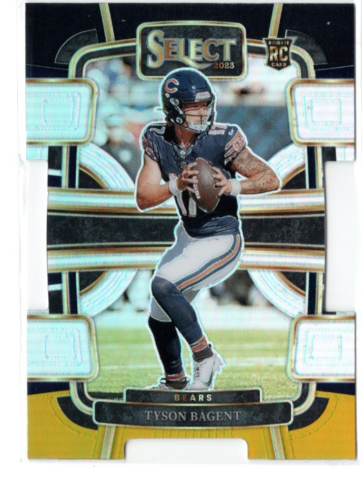2023 Select Tyson Bagent RC #18 Concourse Die Cut Black & Gold Chicago Bears