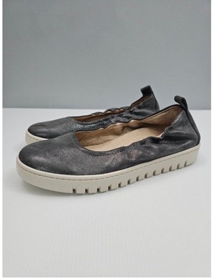 Vionic Metallic Gun Metal Gray Slio-On Flats