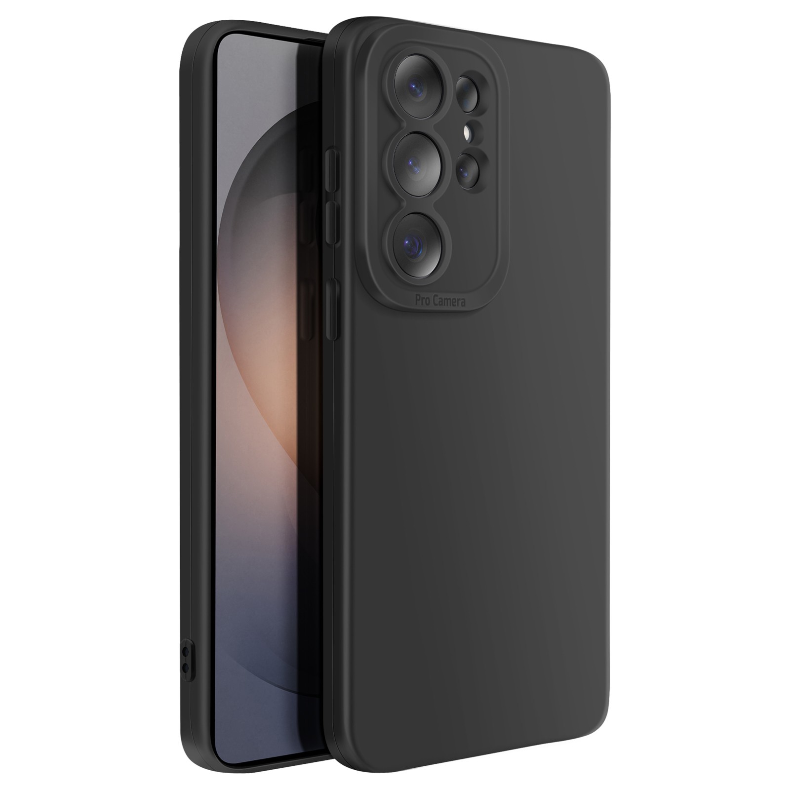 Coque silicone Galaxy S26 Ultra Avizar avec protection caméra intégrée en gel flexible noir