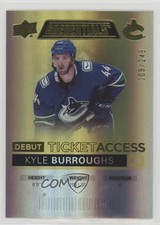 2021 Upper Deck Credentials Debut Ticket Access Yellow 9/249 Kyle Burroughs i4w