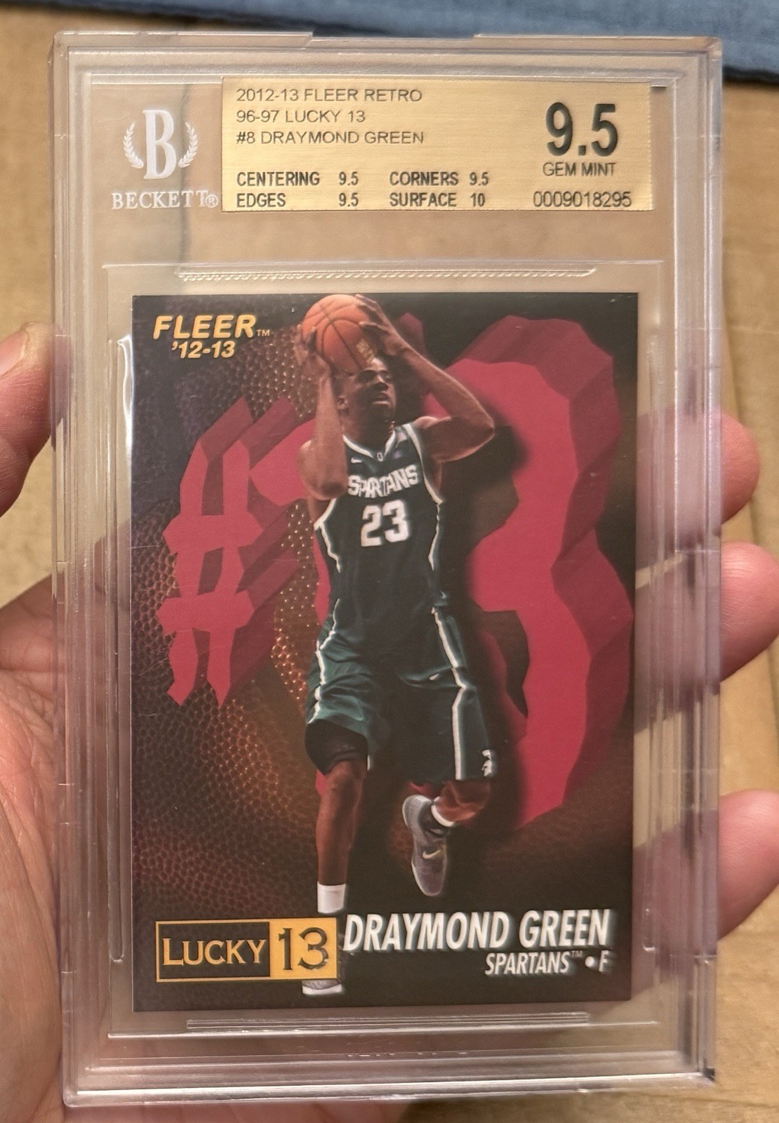 2012 Fleer Retro Draymond Green 96-97 Lucky 13 Rookie BGS 9.5 💎 Gem Mint+