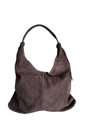 Große Damen Wildleder Schultertasche - Suede Hobo Bag Oversize