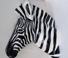 Yun and Lin Crafts Resin Zebra Head Sculpture Animal Pinto Wall Art for Home ...