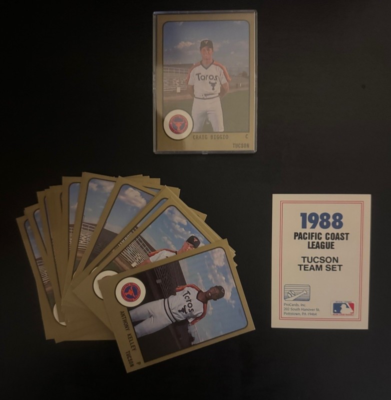 ProCards 1988 Tucson Toros Team Set (27) Pacific Coast League Craig Biggio #166