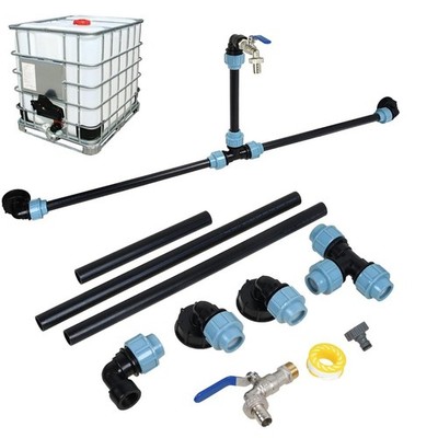 3/4'' IBC Adapter Verbindungsset Auslaufhahn Für Tank Container Regenwassertank-