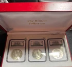 1922 BINION PRESTIGE SET 3 CERTIFIED PEACE DOLLARS MS63,MS64,MS65 BEAUTIFUL SET!