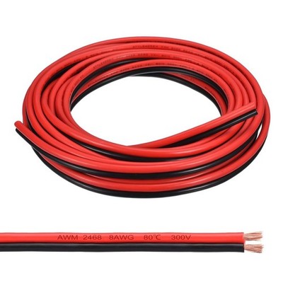 Elektrokabel Kabel 8AWG 20ft 2468 Elektrokabel PVC Kupfer Rot Schwarz Kabel