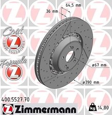 2x ZIMMERMANN Bremsscheibe Vorderachse für MERCEDES-BENZ 2x ZIMMERMANN Bremsscheibe Vorderachse für MERCEDES-BENZ