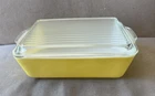 Vintage PYREX Yellow Ovenware Refrigerator Dish 1.5qt #0503 w/Ribbed Lid #503-C