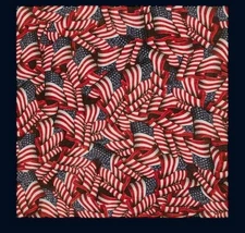 Bandana American Flag 22x22 Patriotic Scarf Neck Wrap 4th Of July New