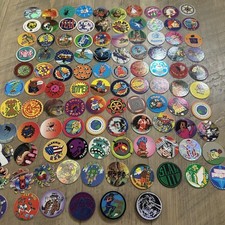 106 Vintage 1990s POGS Milk Caps Mixed Lot Characters Hologram Sports WPF