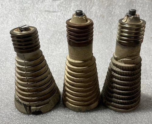 3 Vintage GEM??  Heating Element porcelain Forms (no Wire)