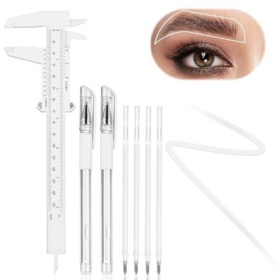 Eyebrow Microblading Marker Pen, 2 Pcs Brow 1 Count (Pack of 7), White 