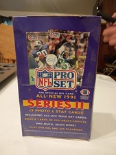 1991 NFL Pro Set Series II 2 The Official NFL Card Box - Opened But All There 