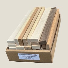 Combo Box Of Maple, Walnut and other hardwoods 3/4  x 1.5  x 16    21 Pieces
