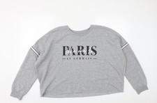 Womens UK Size L Primark Grey Pullover Sweatshirt