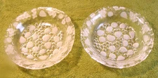 SET OF 2 MIKASA STRAWBERRY FARE 6" FROSTED GLASS FRUIT BERRY DESSERT BOWLS