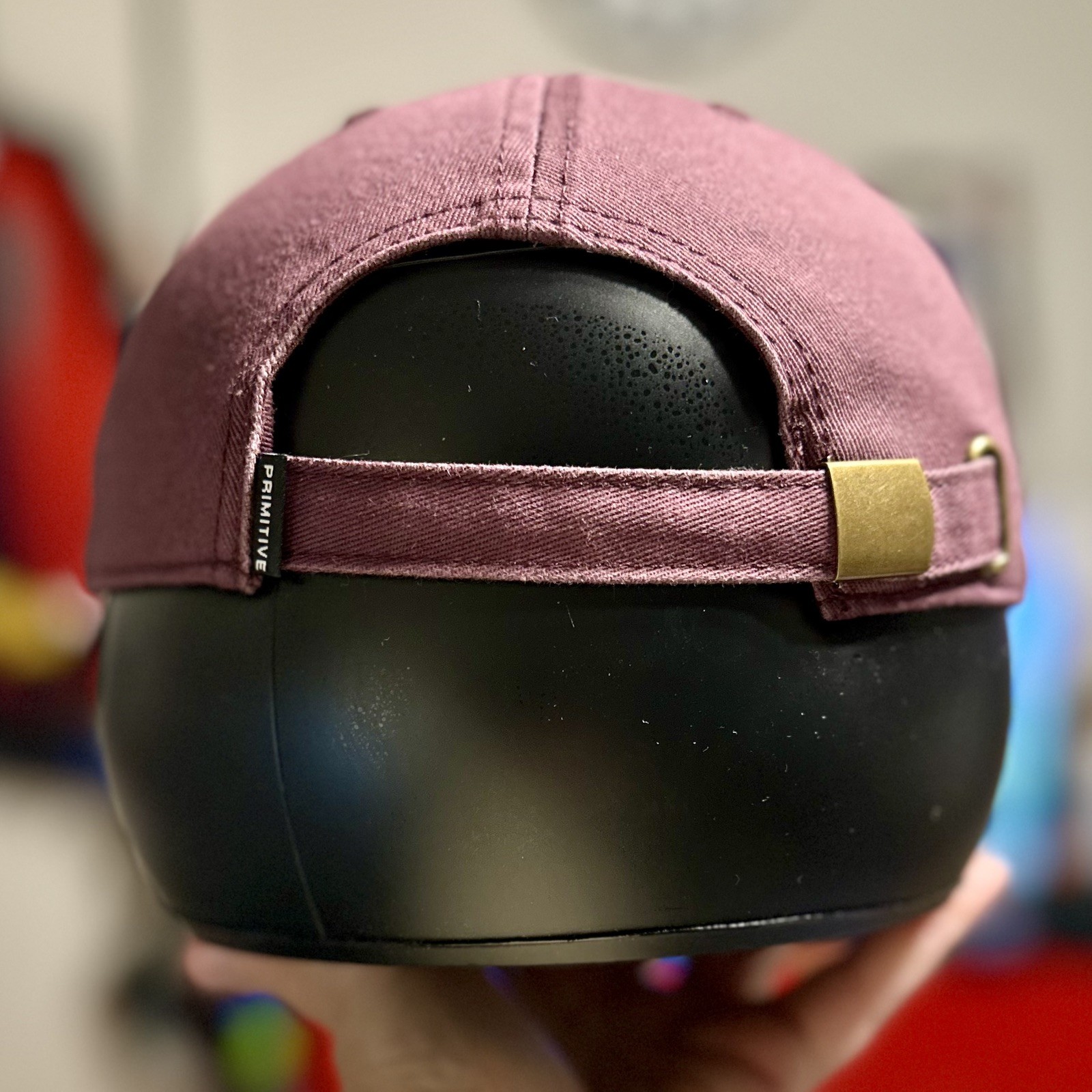 PRIMITIVE Script Men’s Baseball Cap Maroon Strapb… - image 4