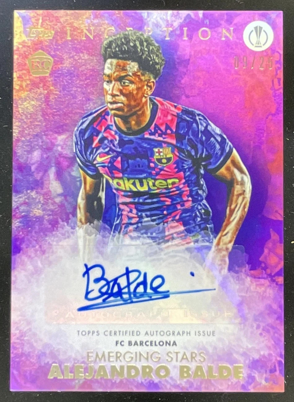 2022-23 Topps Inception Purple #NNO Alejandro Balde Auto /25