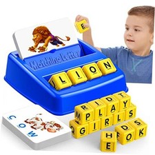 Learning Games for Kids Ages 3-8, Matching Letter Game for Kids Toys Ages Blue