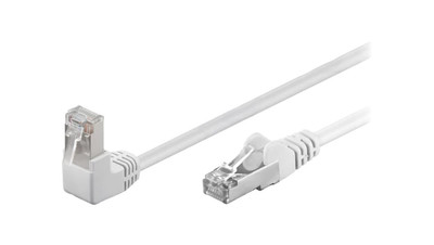 F/UTP5-90-100WH Patch cord F/UTP 5e linka CCA PVC biały 10m 26AWG
