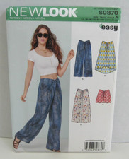 New Look 0870 Easy 3 Pattern Pieces Pants, Skirts, Shorts Pattern Misses' 10-22