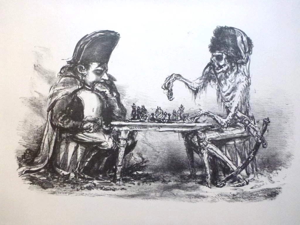 LLL! "Napoleon und der Tod" gerAhmt Hitler Schach Ukraine Andreas A. Paul Weber