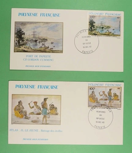 DR WHO 1982 FRENCH POLYNESIA 2 FDC R38374