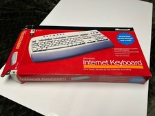 Microsoft Internet Keyboard Wired 10 HOT KEYS NEW Vintage Y2K WIN9X PS/2