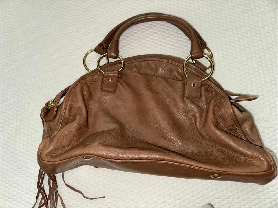 Bulga Medium Brown Half Dome Leather Tote Bag - Image 3 of 4