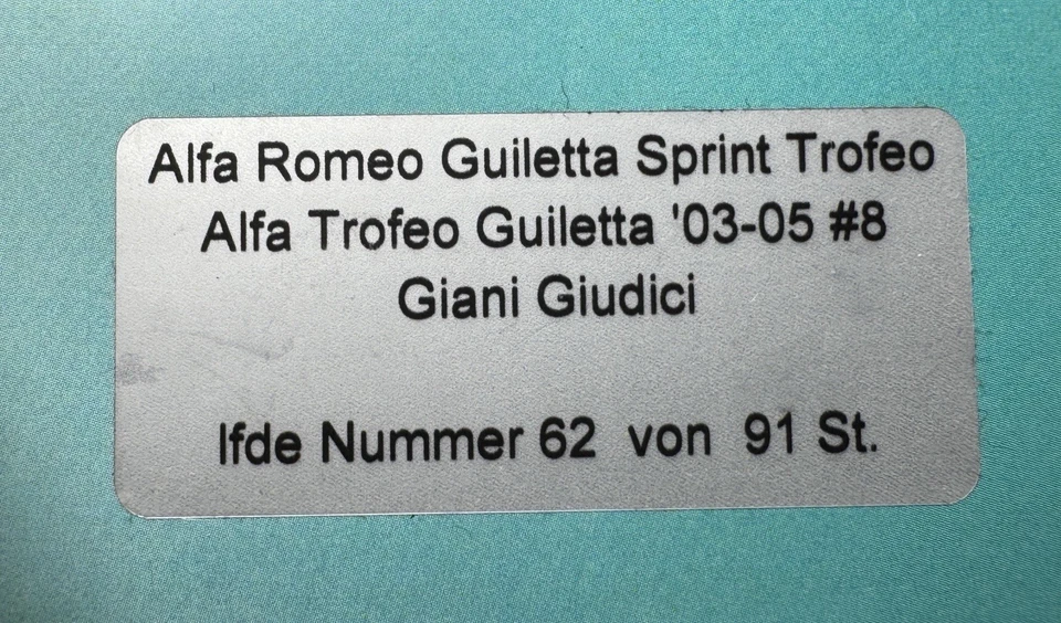 Alfa Romeo Gueiletta Sprint Trofeo, Bauer #9130. Coche Ranura HO, Agotado, 62 de 91 Foto 4 de 4