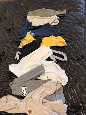 Bundle baby boy newborn and 3-6 months long and short sleeve 8 pieces