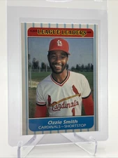 1986 Fleer League Leaders Ozzie Smith Baseball Card #42 NM-MT FREE SHIPPING