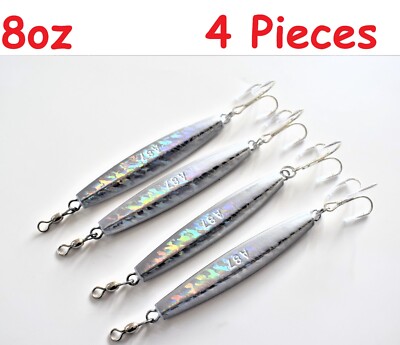 diamond jig fishing lures J&H Tackle Jigs moving saltwater predators that demand a lure capable of long casts 16 oz Glow Diamond Jig