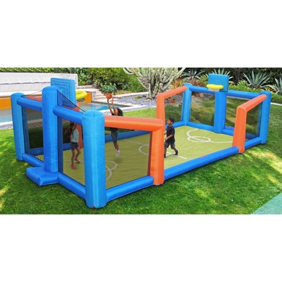 Promo Offer Inflatable Basketball Court Bounce Outdoor Fun Kids Play Backyard Party Decor