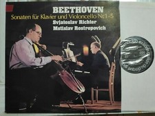 Beethoven - Complete Cello Sonatas Rostropovich Richter Ex-Libris 2LP EX