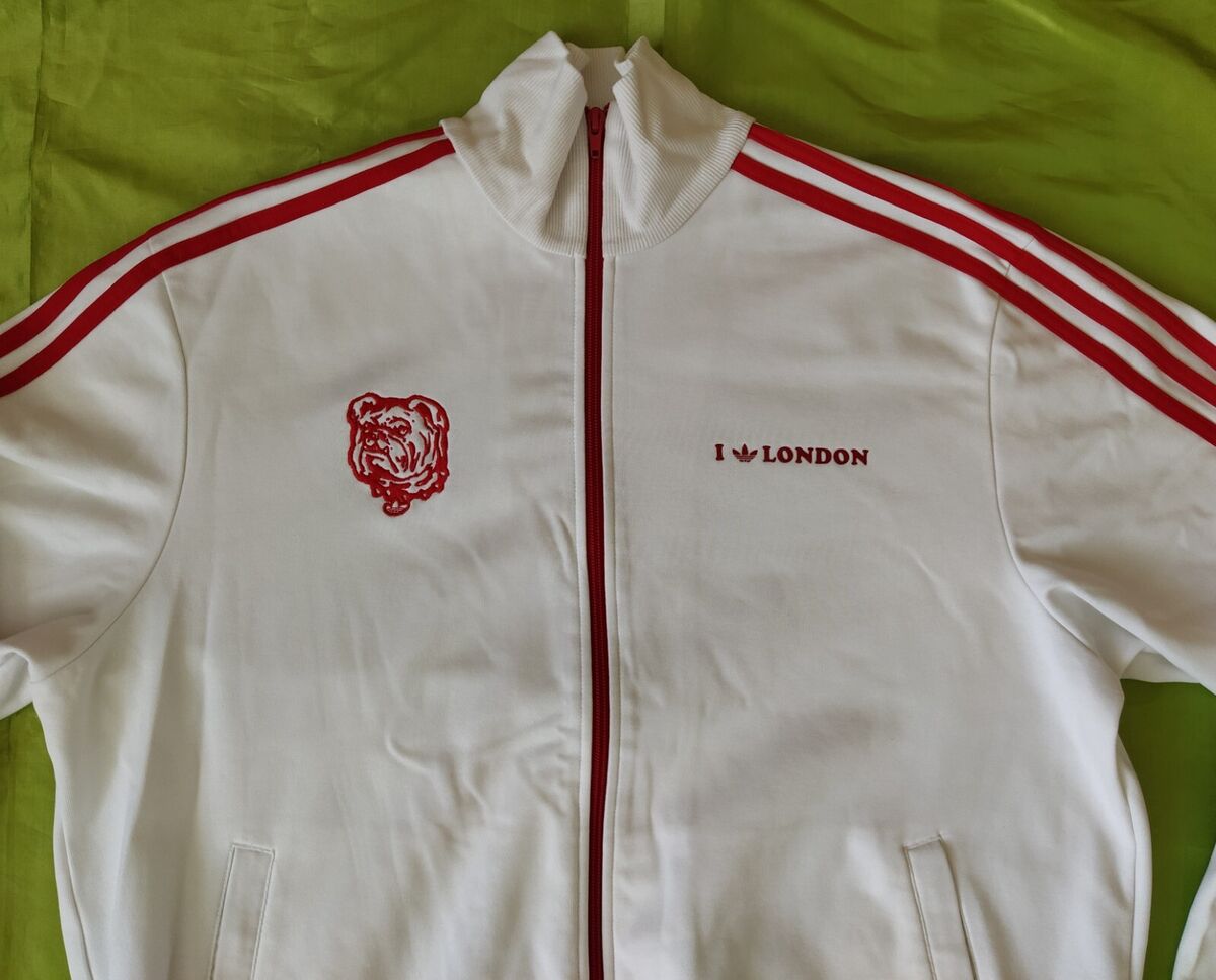 Adidas I love London England bulldog men track top jacket Adidas I love London England bulldog men track top jacket