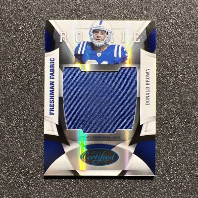 2009 Certified DONALD BROWN #233 Freshmen Fabric ROOKIE JERSEY 18/50 - COLTS