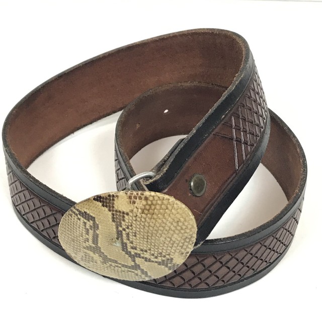 Genuine Cobra Buckle Leather Belt Handmade eBay